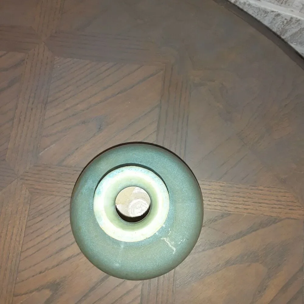 Jay? Pottery Glazed Ocean/ Creams Vase NOTE